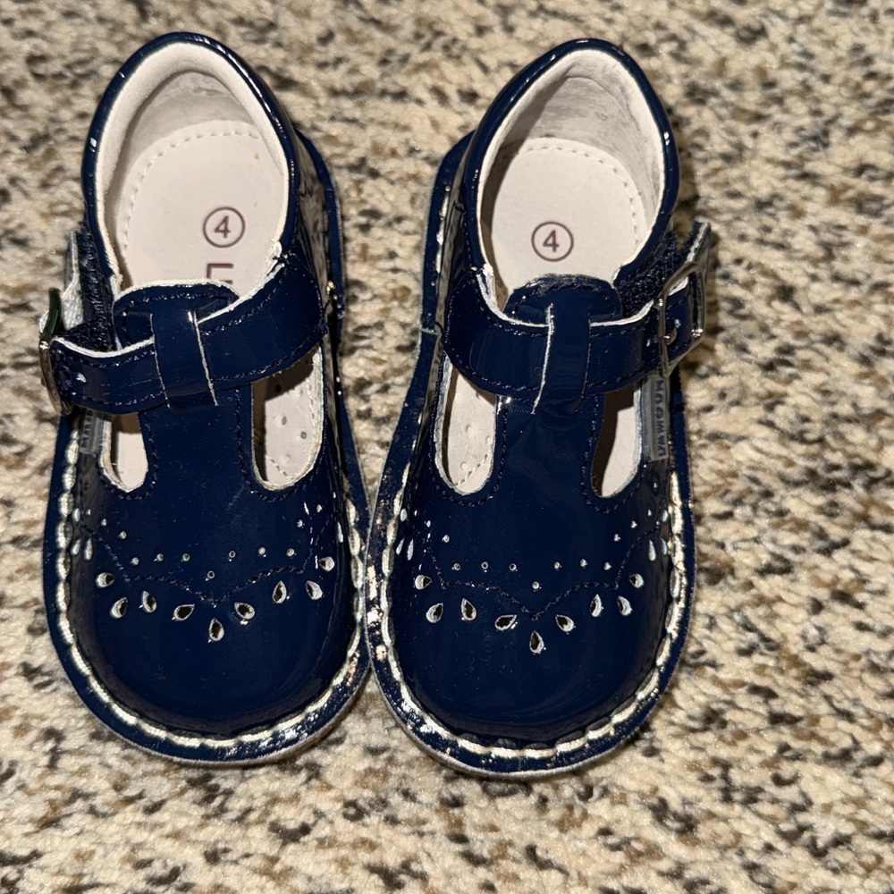 L'Amour Navy Kids Dress Shoes